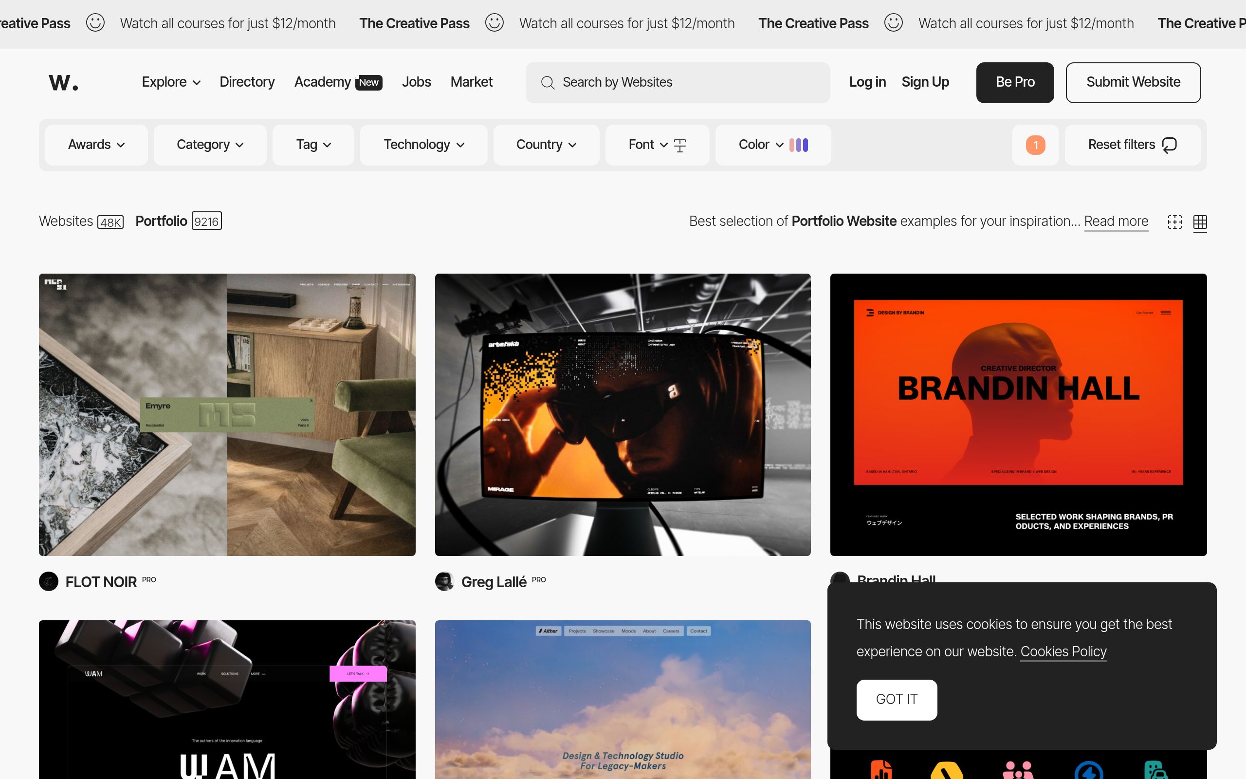 Awwwards 스크린샷